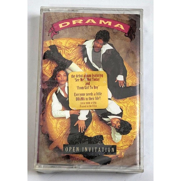 DRAMA - OPEN INVITATION (1994)‎ - HIP HOP CASSETTE - SEALED! OOP!